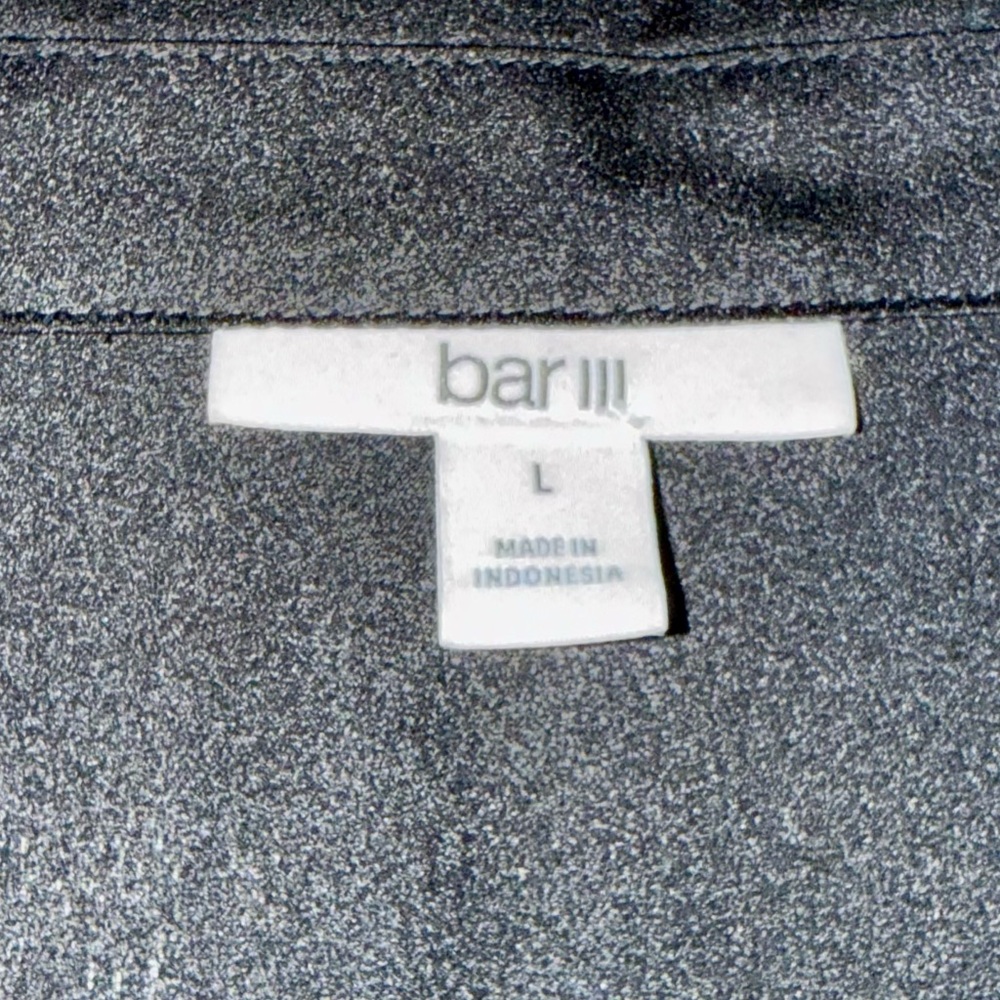 NWT Bar III Women’s Tie-Front Satin Top – Black – Size L - Picture 5 of 8